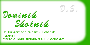 dominik skolnik business card